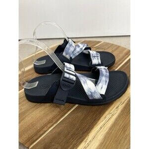 Chaco Women's Chillos Slide Sandal, Navy Blue & White 8 EUC